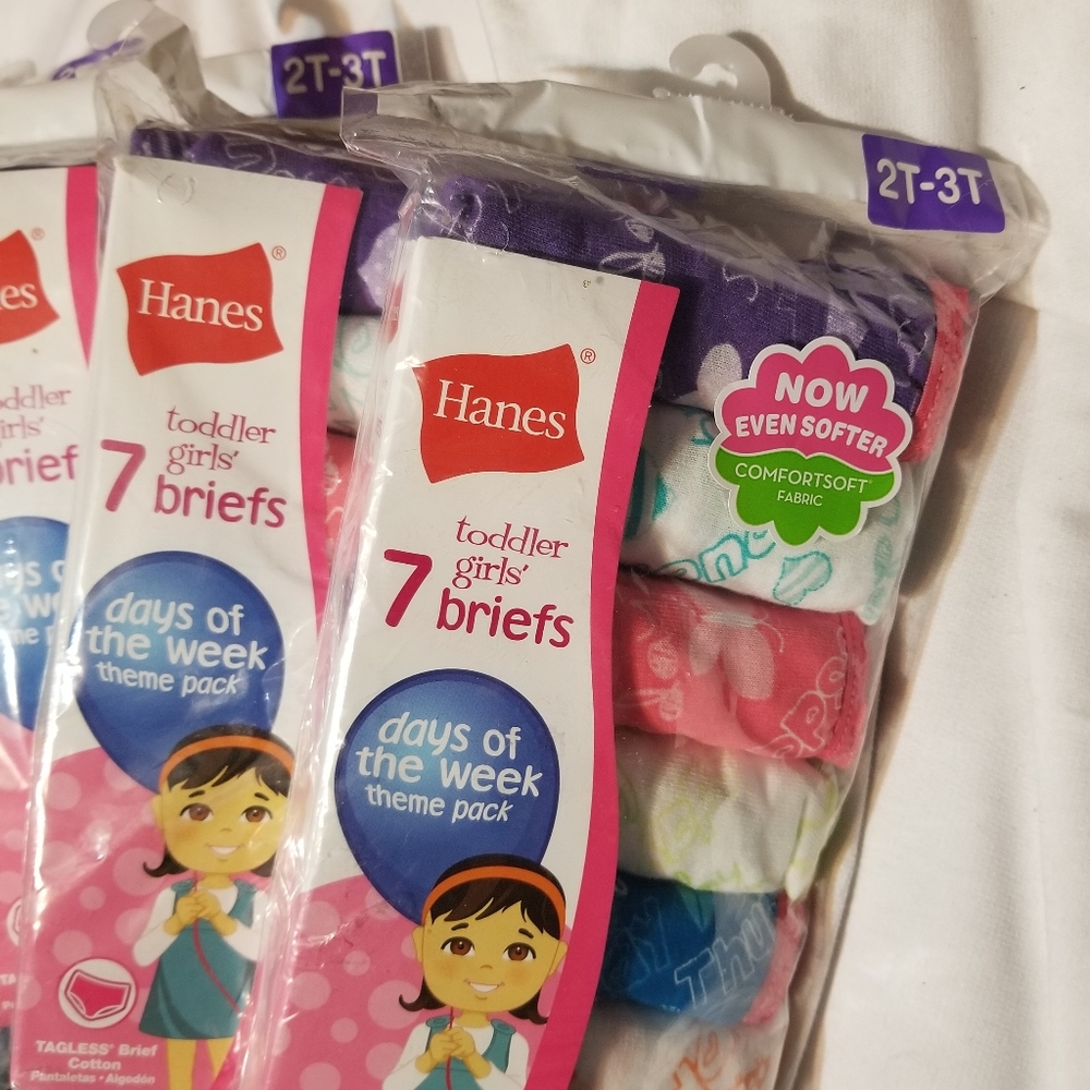New in package Hanes SZ 2T-3T Toddler girls' brief  SOLD